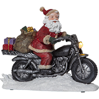 Декорація Merryville санта на мотоциклі 22 см