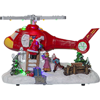 Декорація Merryville санта на гелікоптері 21 см